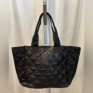 Black Quilted Tote Bag